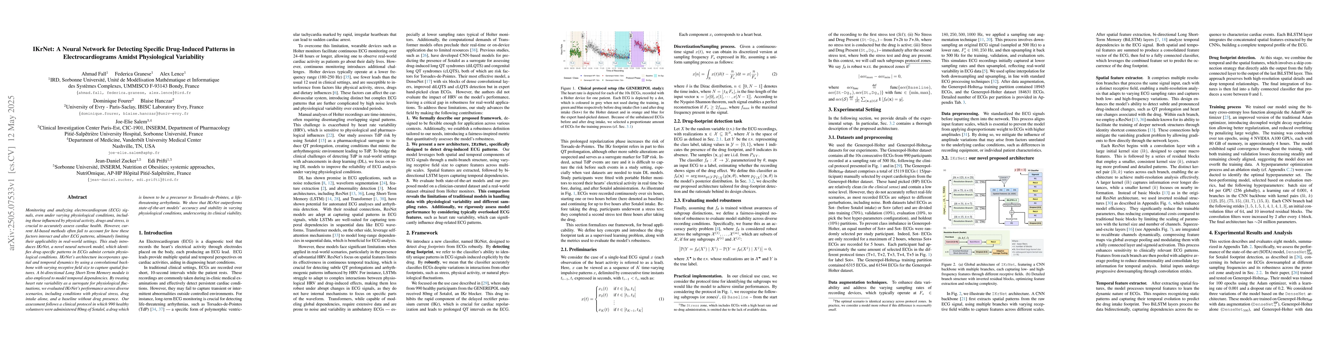 Thumbnail for IKrNet: A Neural Network for Detecting Specific Drug-Induced Patterns in
  Electrocardiograms Amidst Physiological Variability