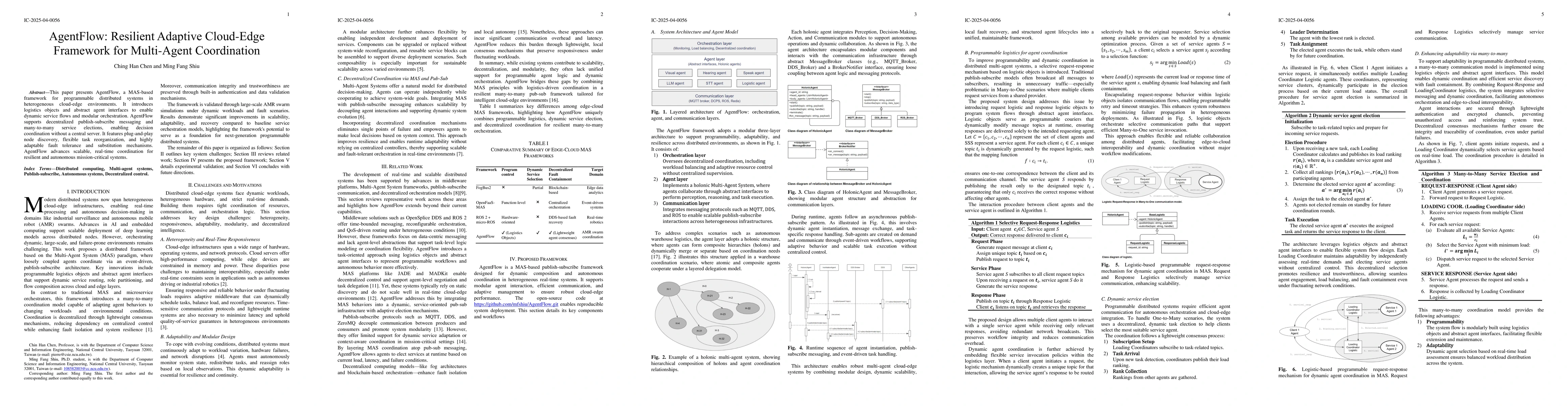 Thumbnail for AgentFlow: Resilient Adaptive Cloud-Edge Framework for Multi-Agent
  Coordination