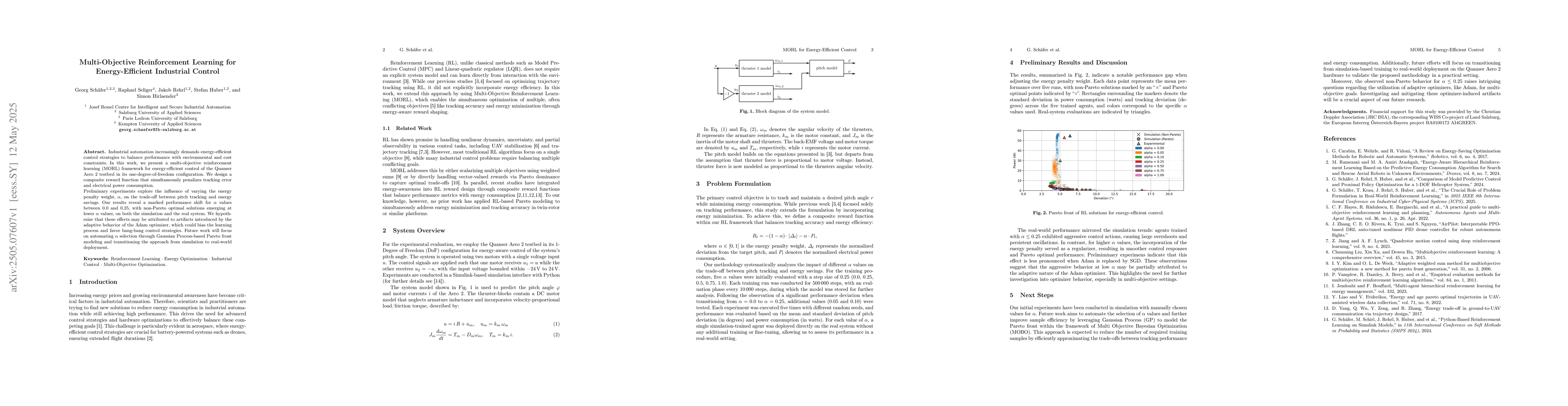 Thumbnail for Multi-Objective Reinforcement Learning for Energy-Efficient Industrial
  Control
