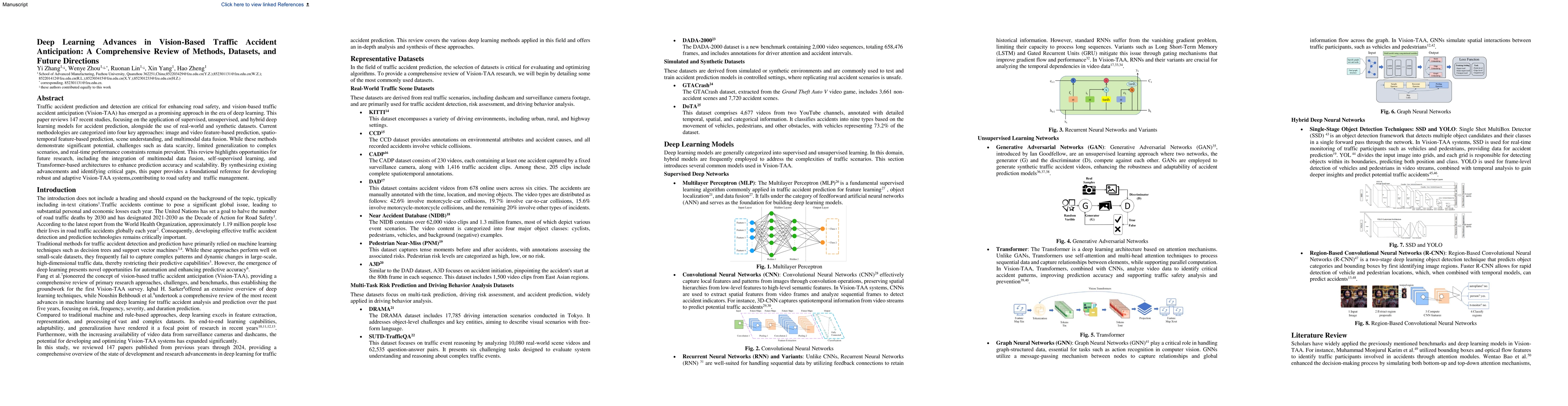 Thumbnail for Deep Learning Advances in Vision-Based Traffic Accident Anticipation: A
  Comprehensive Review of Methods,Datasets,and Future Directions