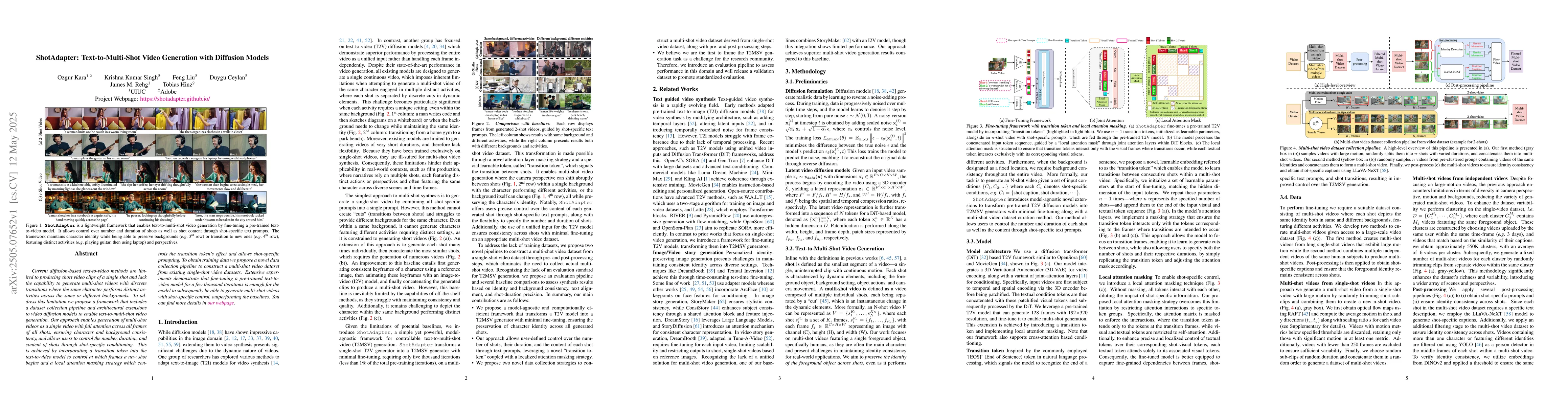 Thumbnail for ShotAdapter: Text-to-Multi-Shot Video Generation with Diffusion Models