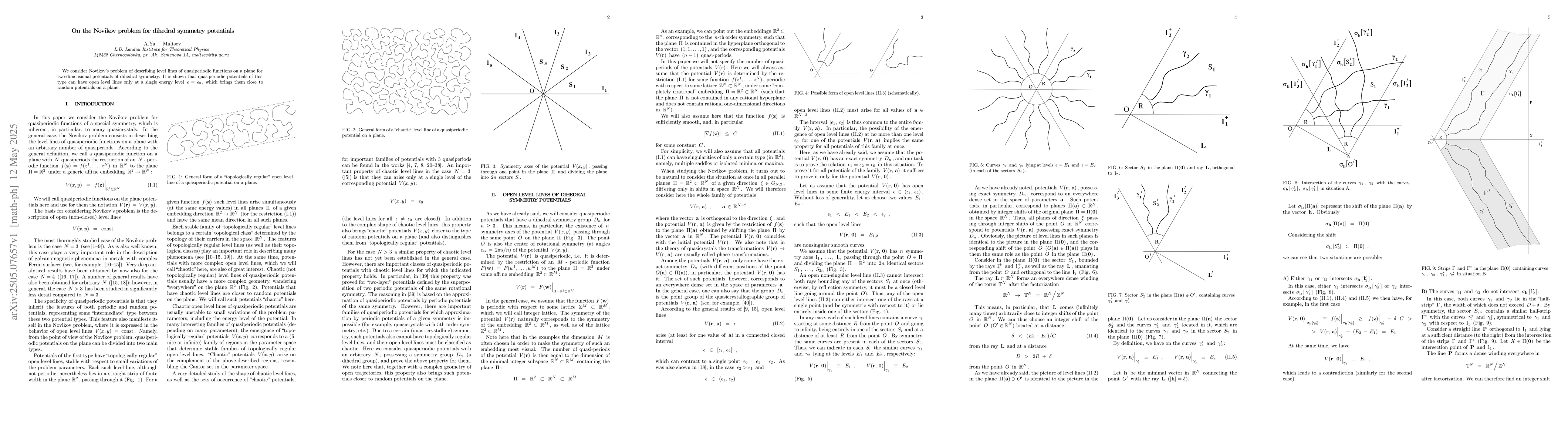 Thumbnail for On the Novikov problem for dihedral symmetry potentials