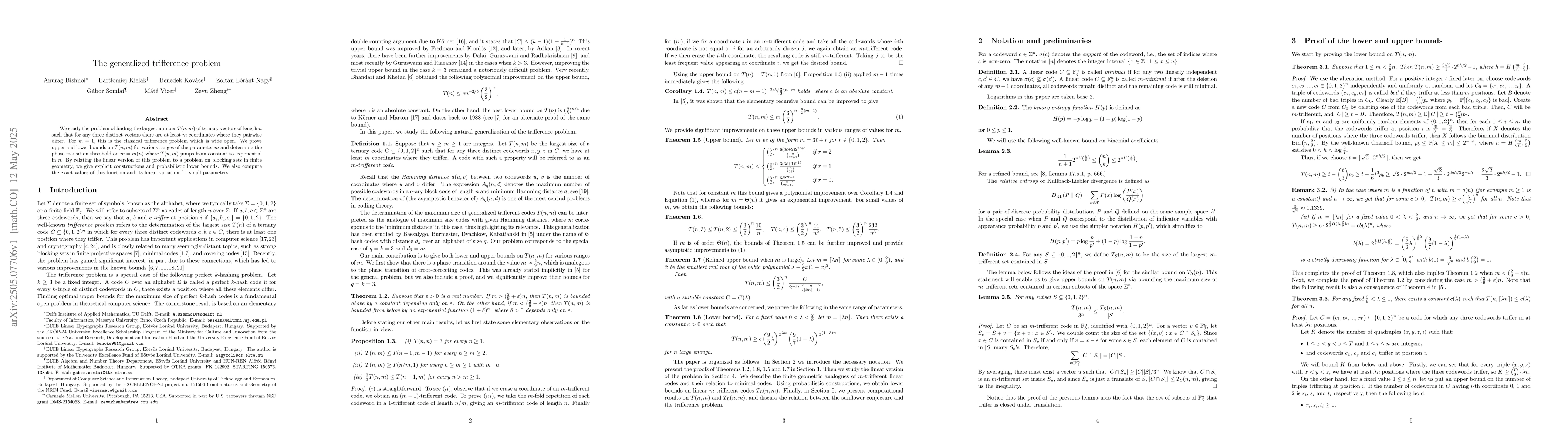 Thumbnail for The generalized trifference problem