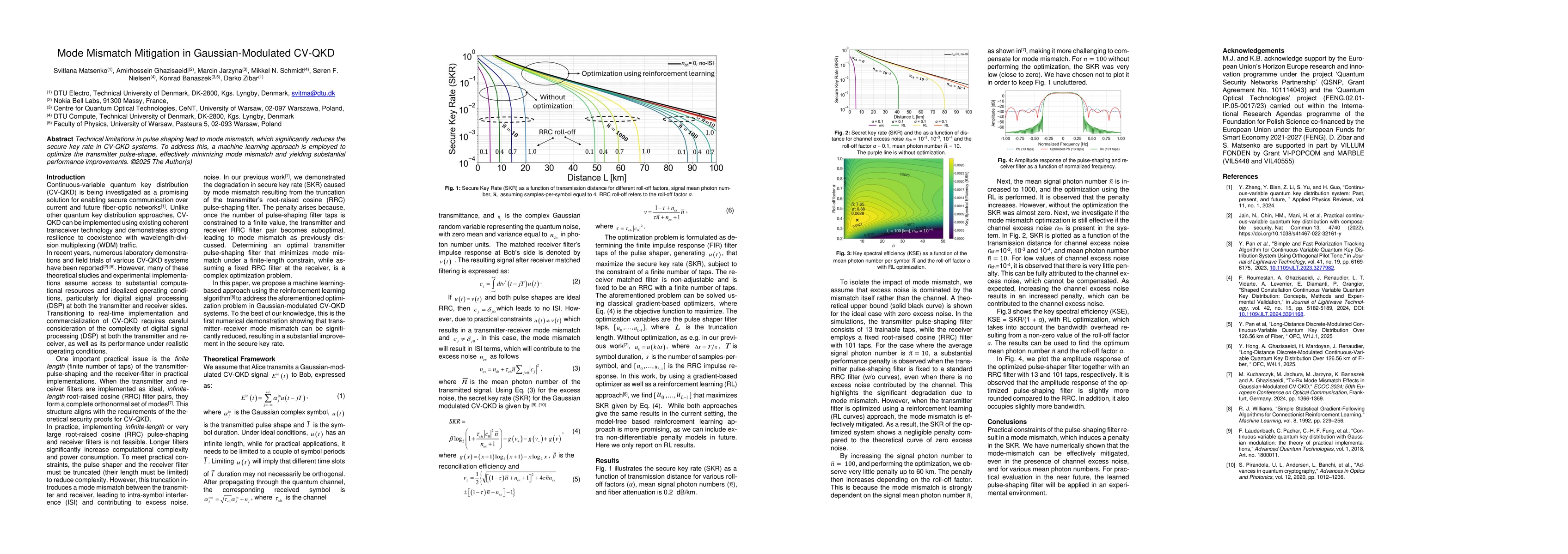 Thumbnail for Mode Mismatch Mitigation in Gaussian-Modulated CV-QKD