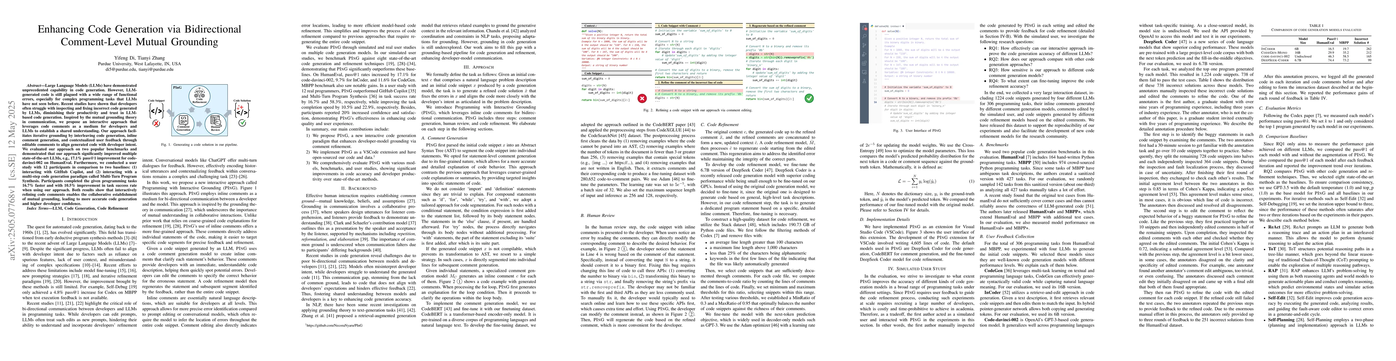 Thumbnail for Enhancing Code Generation via Bidirectional Comment-Level Mutual
  Grounding