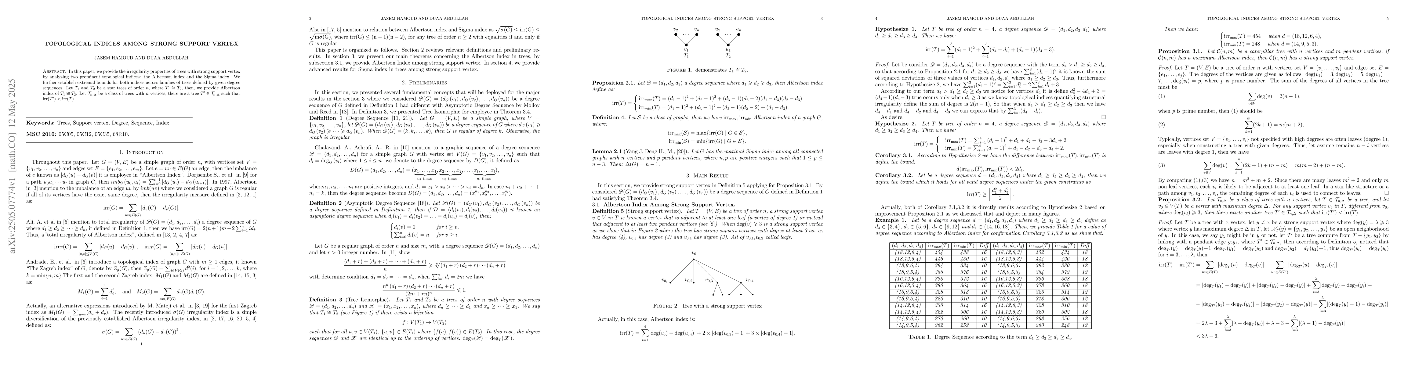 Thumbnail for Topological Indices Among Strong Support Vertex
