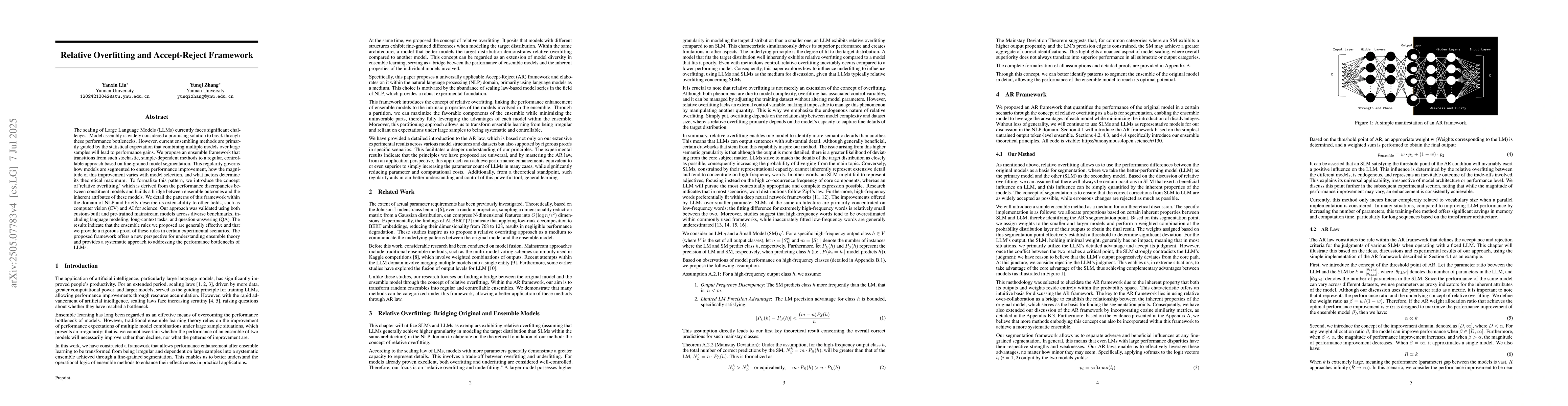 Thumbnail for Relative Overfitting and Accept-Reject Framework