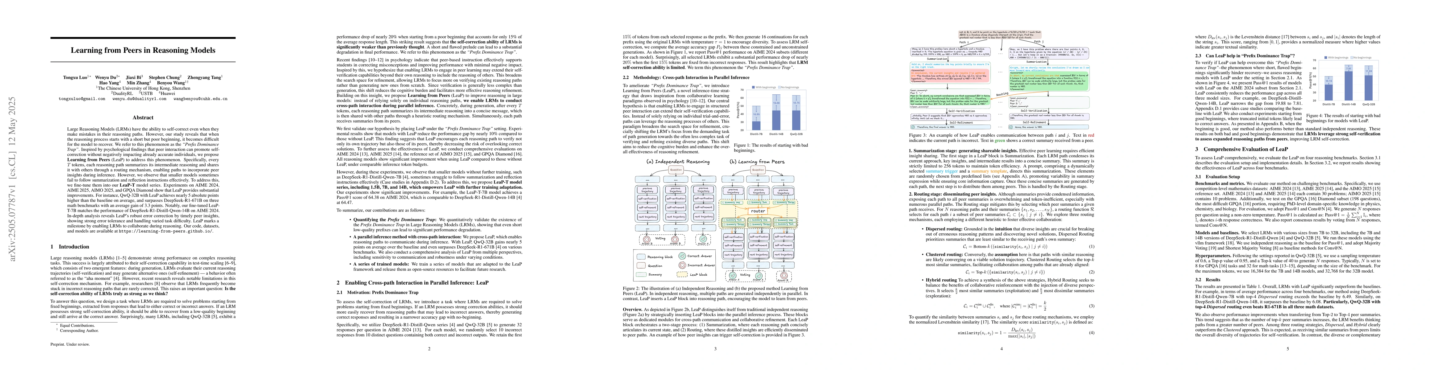 Thumbnail for Learning from Peers in Reasoning Models