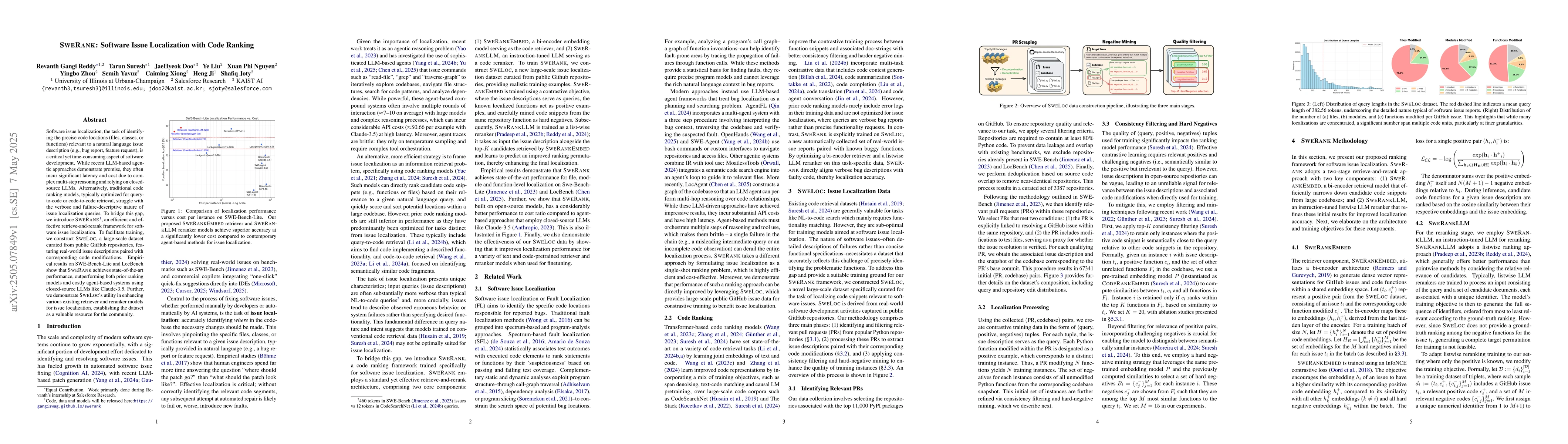 Thumbnail for SweRank: Software Issue Localization with Code Ranking