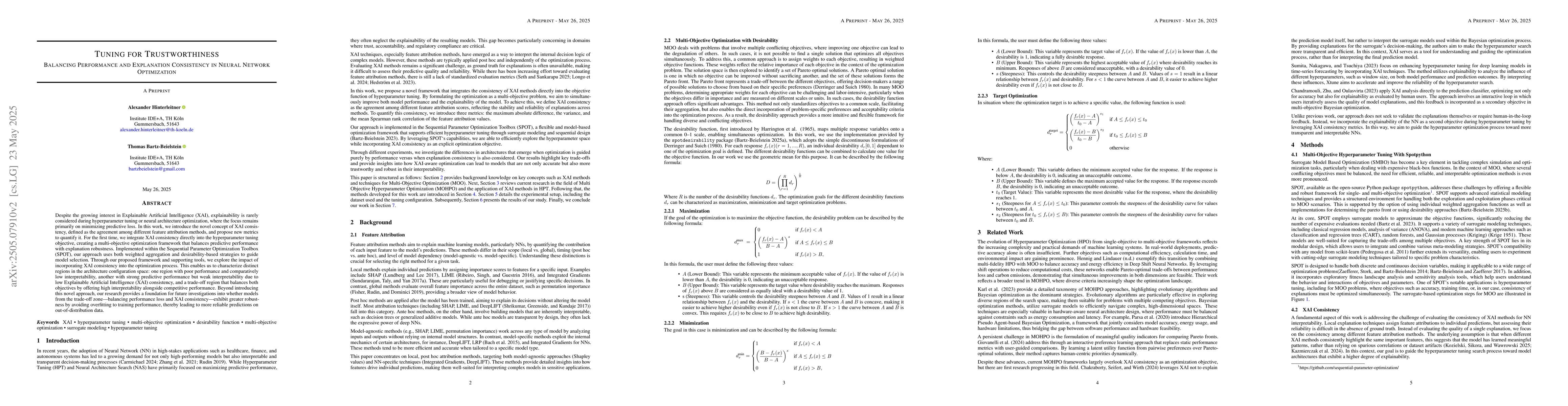 Thumbnail for Tuning for Trustworthiness -- Balancing Performance and Explanation
  Consistency in Neural Network Optimization