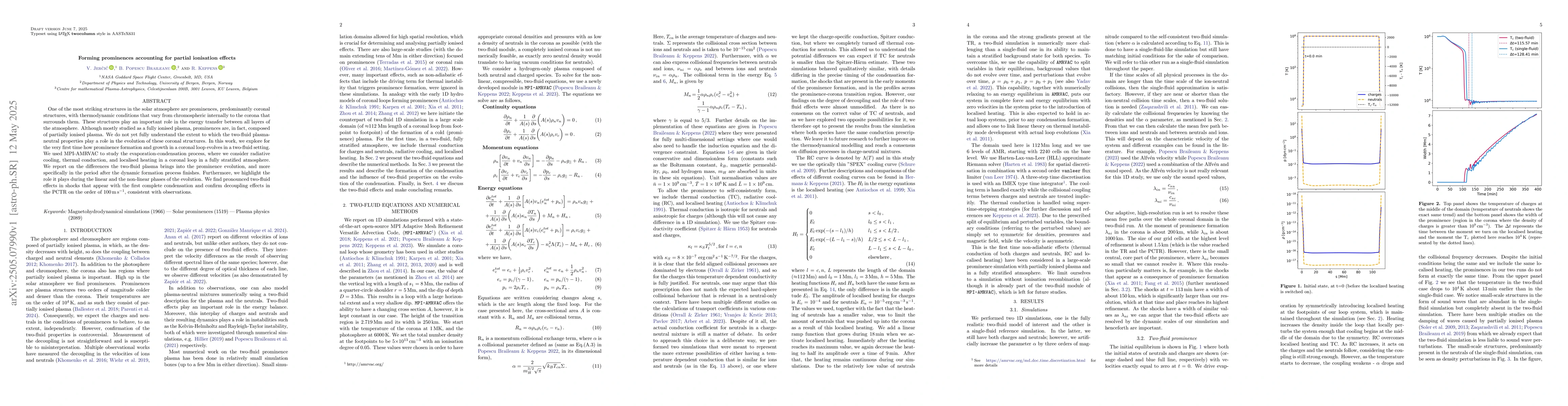 Thumbnail for Forming prominences accounting for partial ionisation effects