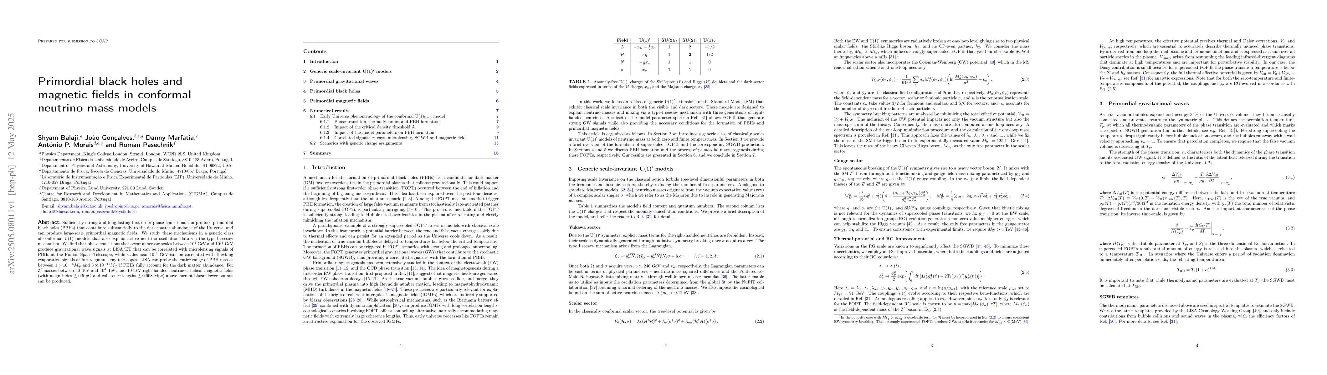 Thumbnail for Primordial black holes and magnetic fields in conformal neutrino mass
  models