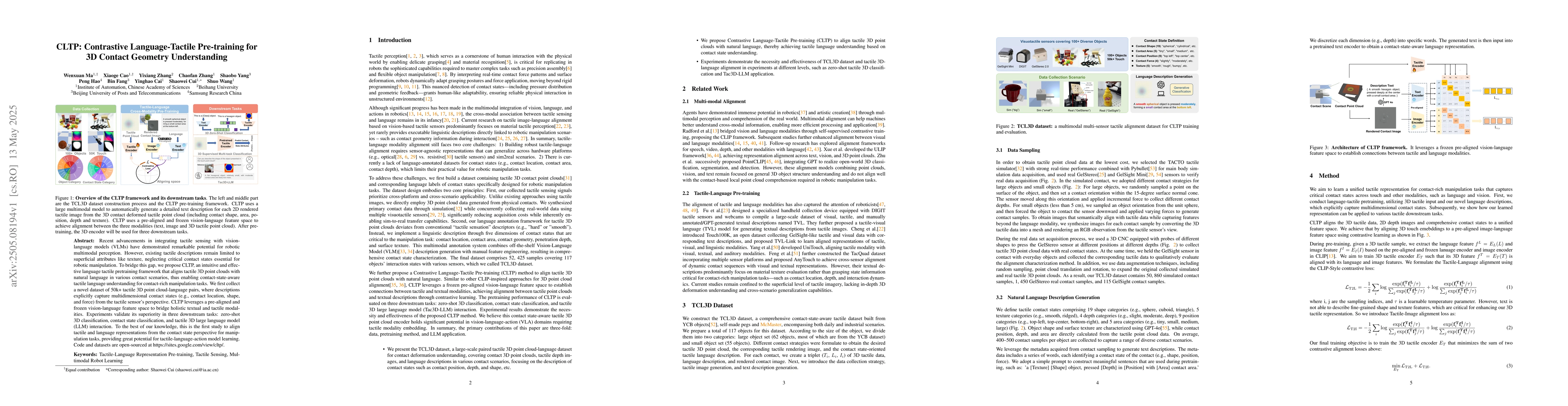 Thumbnail for CLTP: Contrastive Language-Tactile Pre-training for 3D Contact Geometry
  Understanding