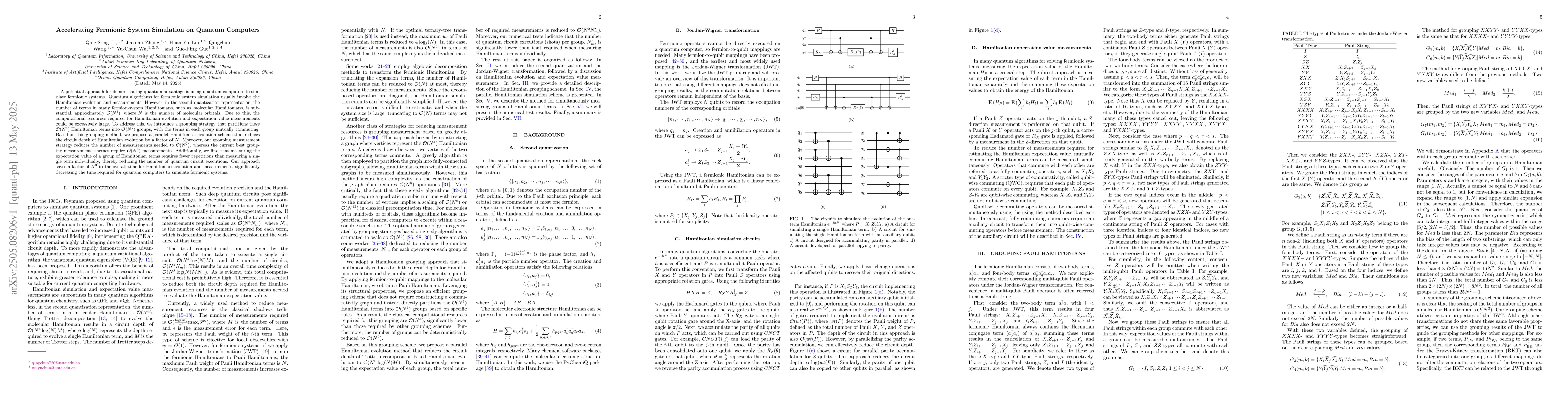 Thumbnail for Accelerating Fermionic System Simulation on Quantum Computers