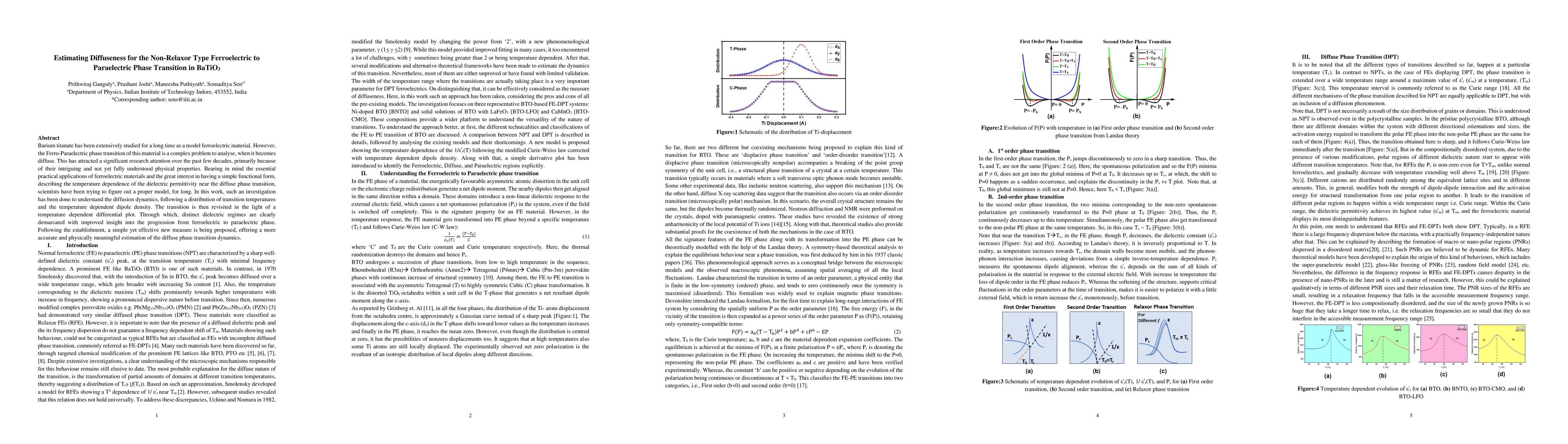 Thumbnail for Estimating Diffuseness for the Non-Relaxor Type Ferroelectric to
  Paraelectric Phase Transition in BaTiO3