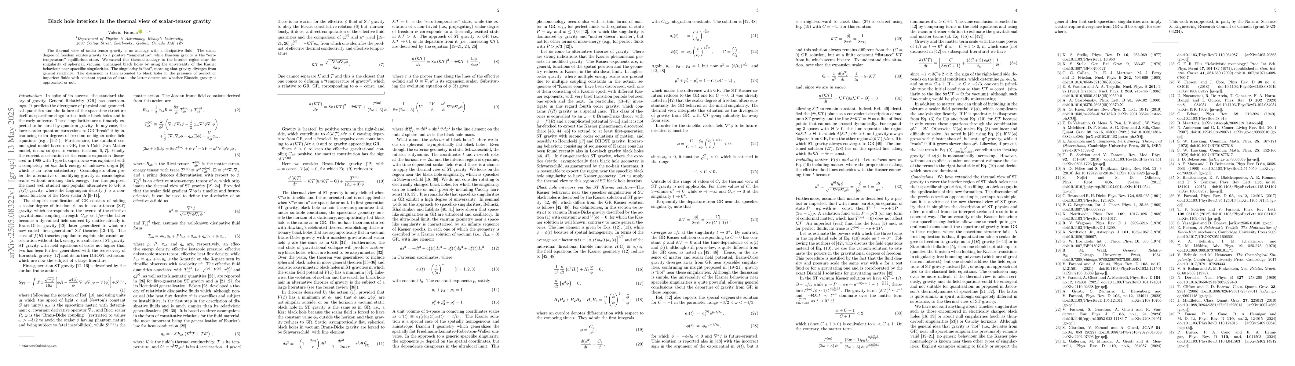 Thumbnail for Black hole interiors in the thermal view of scalar-tensor gravity