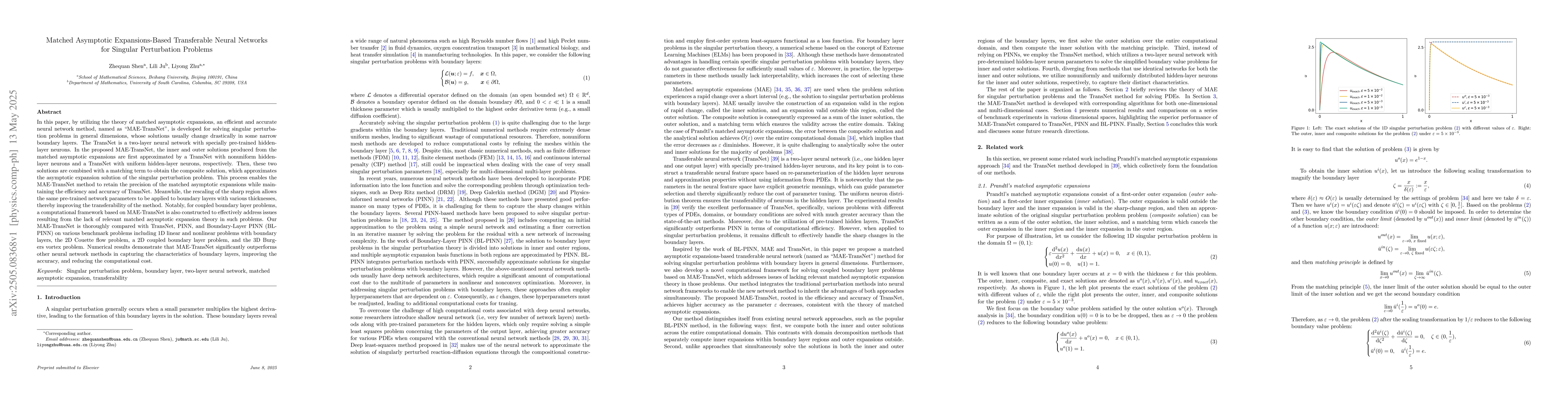 Thumbnail for Matched Asymptotic Expansions-Based Transferable Neural Networks for
  Singular Perturbation Problems