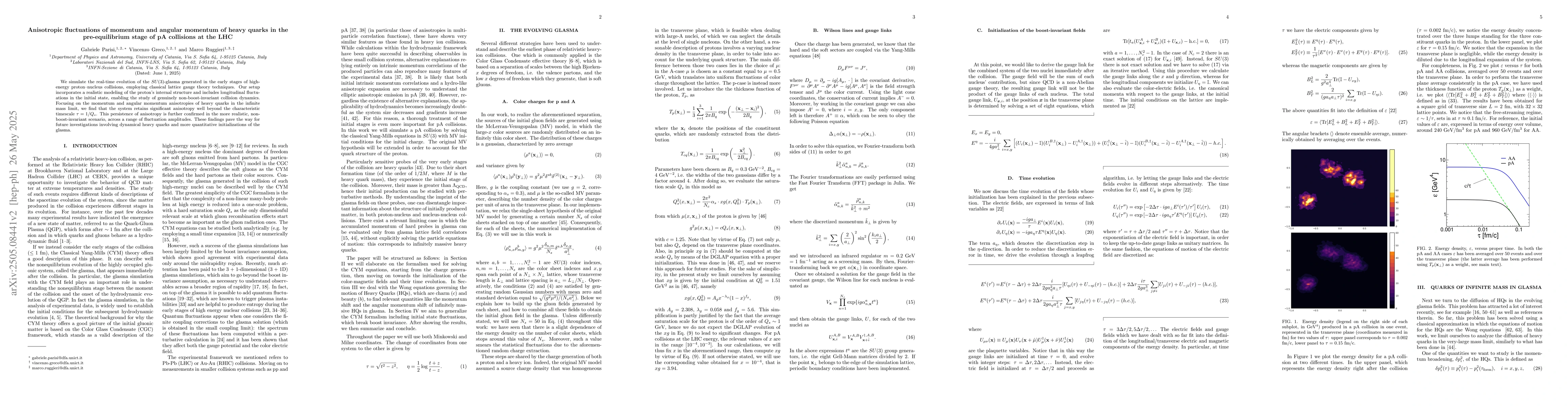 Thumbnail for Anisotropic fluctuations of momentum and angular momentum of heavy
  quarks in the pre-equilibrium stage of pA collisions at the LHC