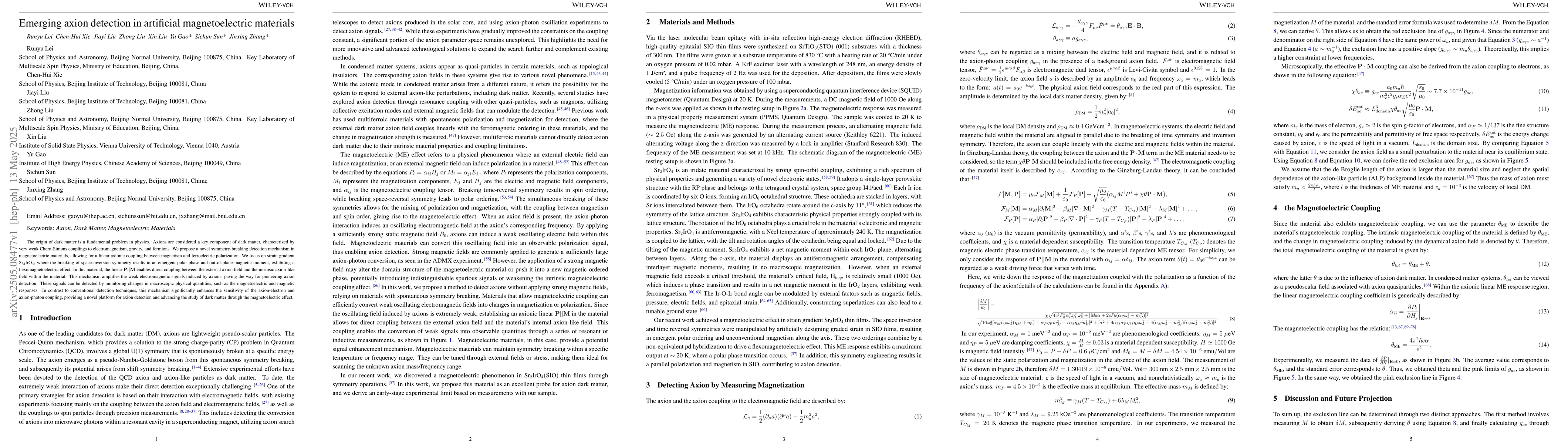 Thumbnail for Emerging axion detection in artificial magnetoelectric materials
