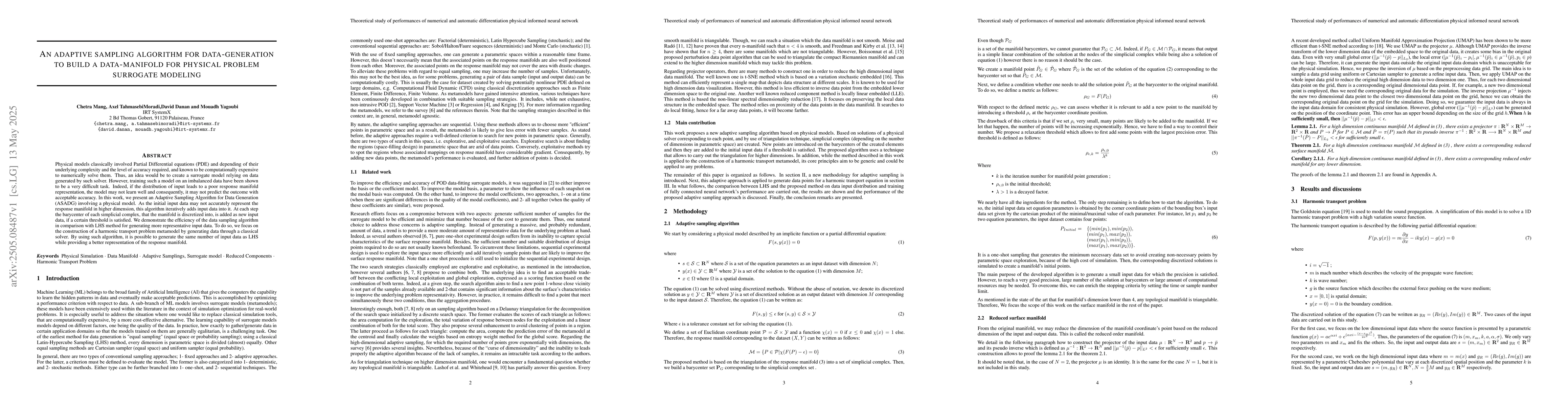 Thumbnail for An adaptive sampling algorithm for data-generation to build a
  data-manifold for physical problem surrogate modeling