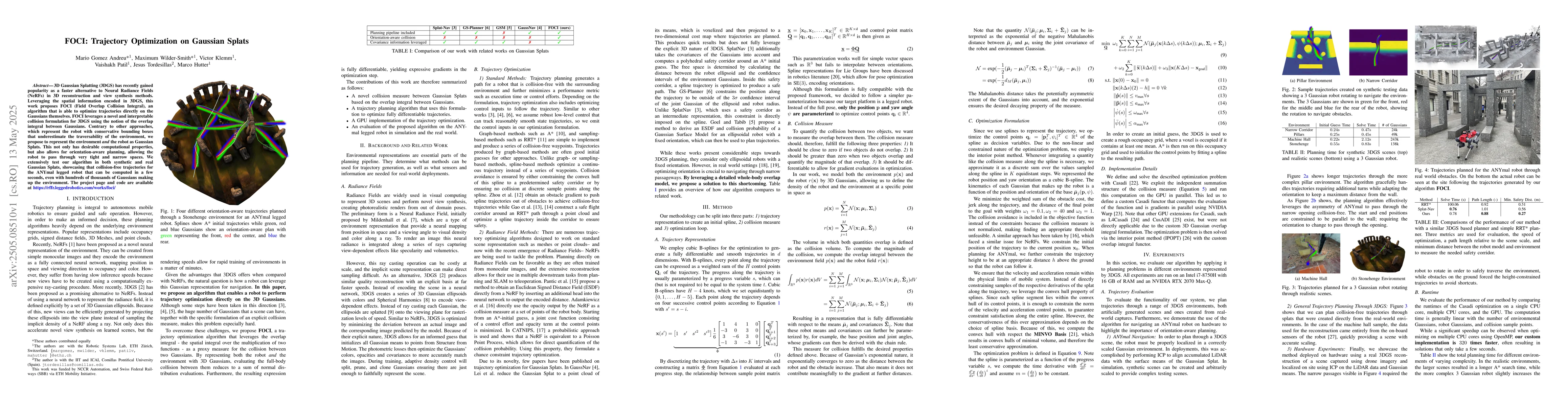 Thumbnail for FOCI: Trajectory Optimization on Gaussian Splats