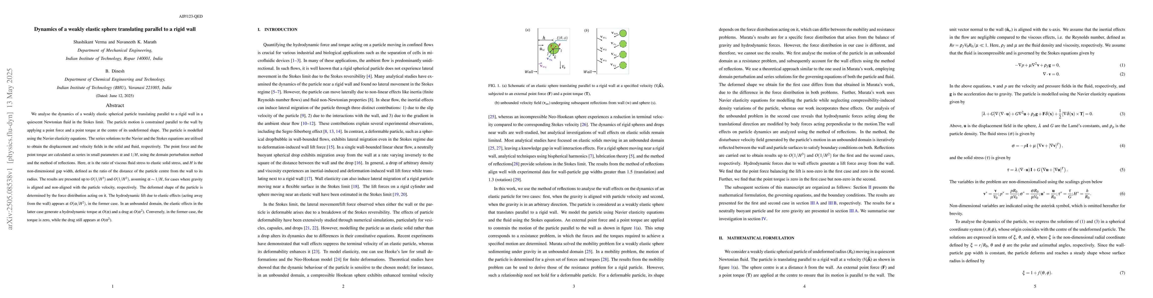 Thumbnail for Dynamics of weakly elastic sphere translating parallel to a rigid wall