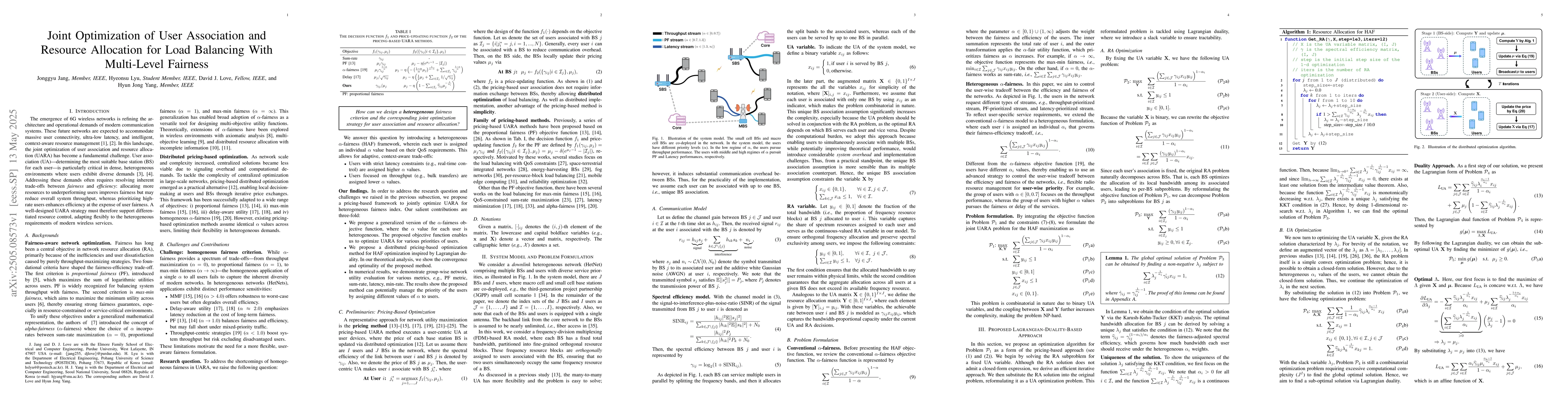 Thumbnail for Joint Optimization of User Association and Resource Allocation for Load
  Balancing With Multi-Level Fairness