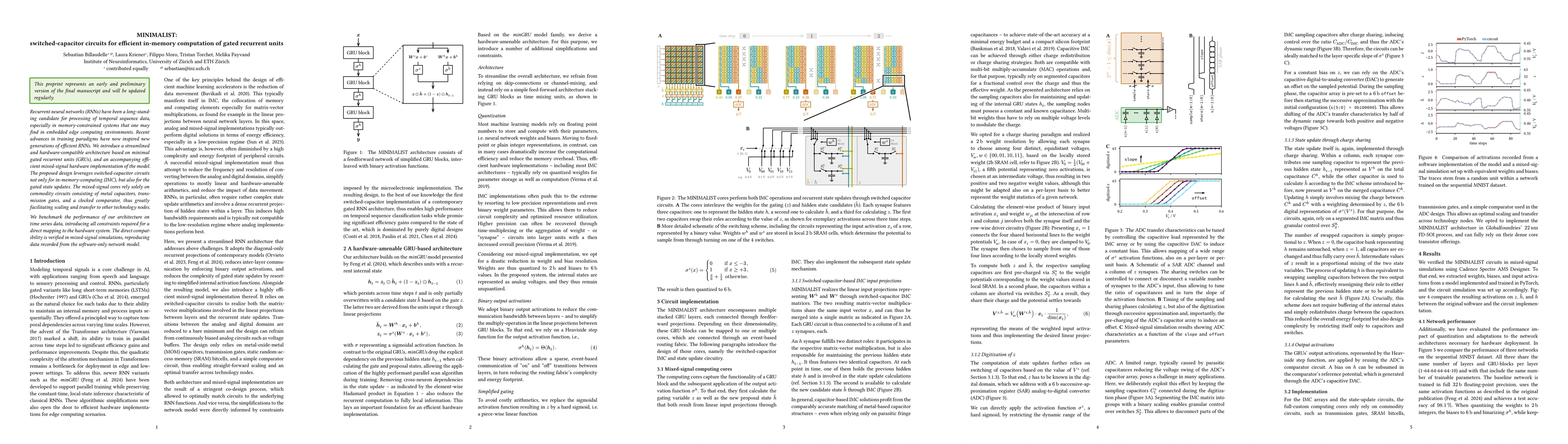 Thumbnail for MINIMALIST: switched-capacitor circuits for efficient in-memory
  computation of gated recurrent units