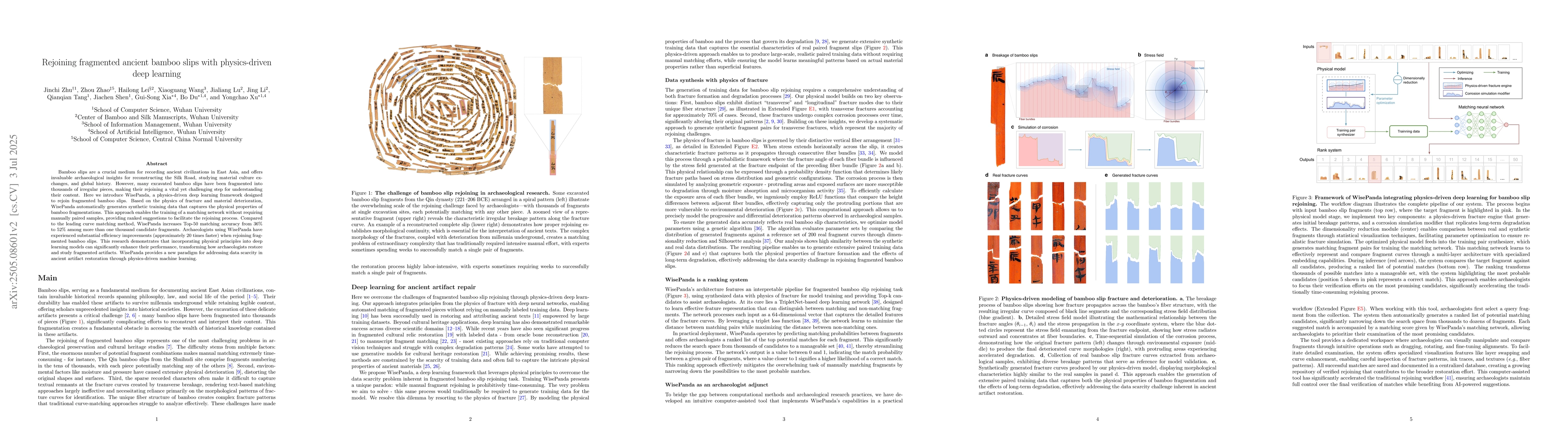 Thumbnail for Rejoining fragmented ancient bamboo slips with physics-driven deep
  learning