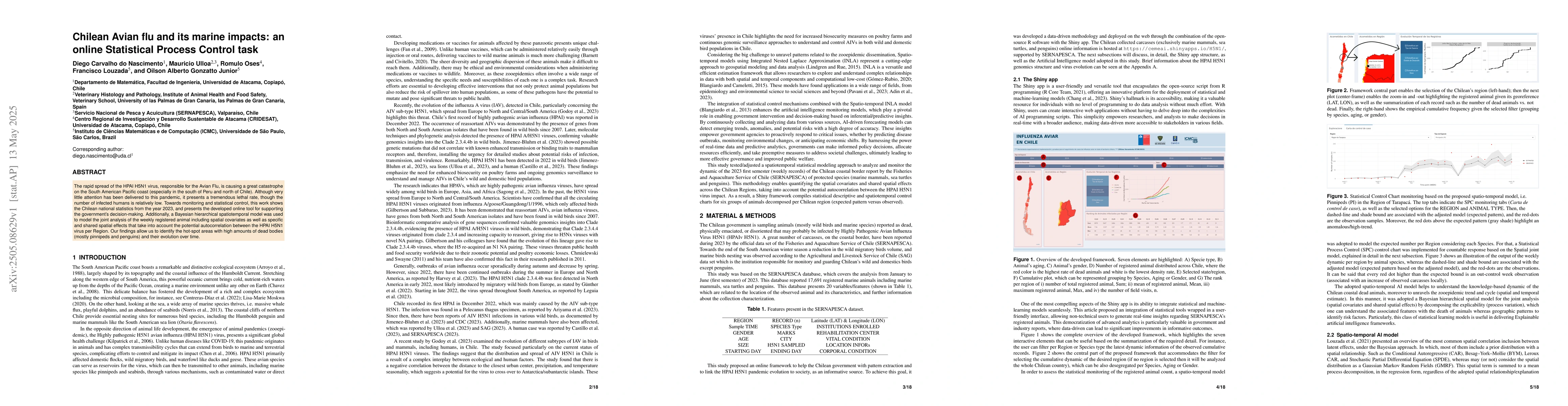 Thumbnail for Chilean Avian flu and its marine impacts: an online Statistical Process
  Control task