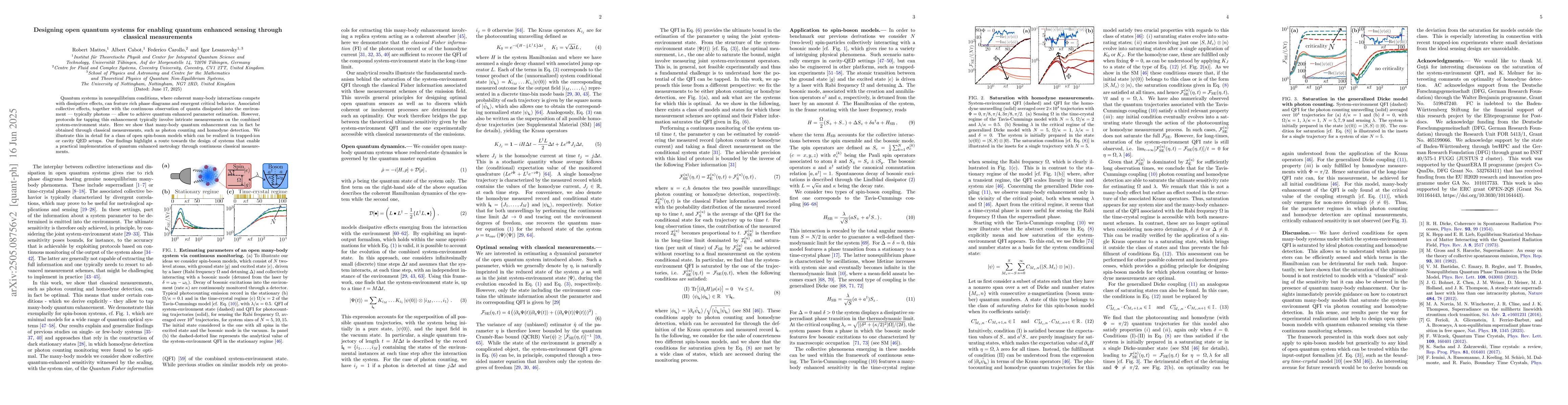 Thumbnail for Designing open spin-boson models for enabling quantum enhanced sensing
  through classical measurements