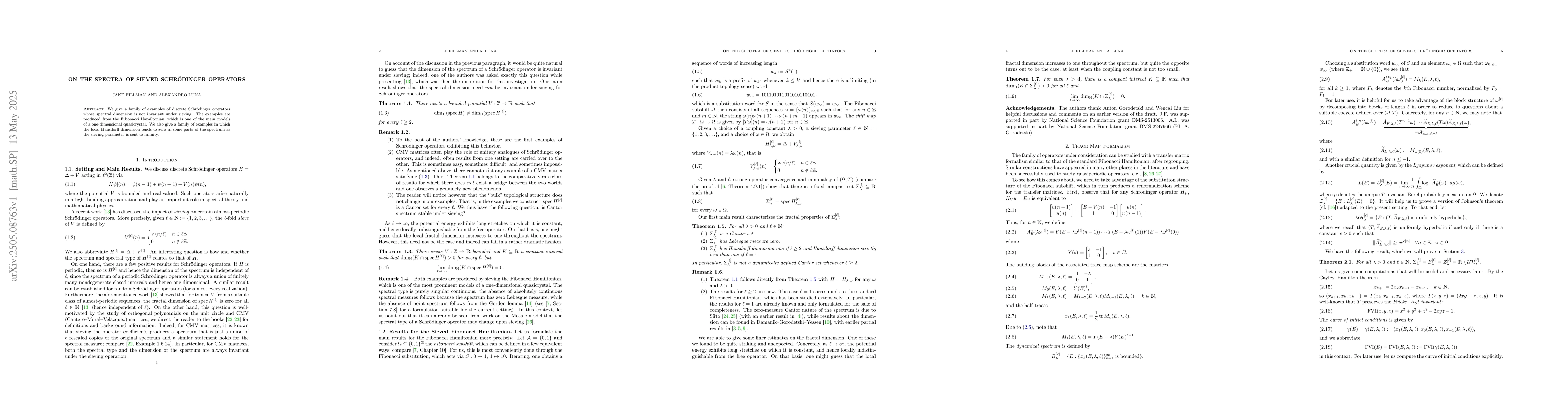Thumbnail for On the Spectra of Sieved Schrödinger Operators