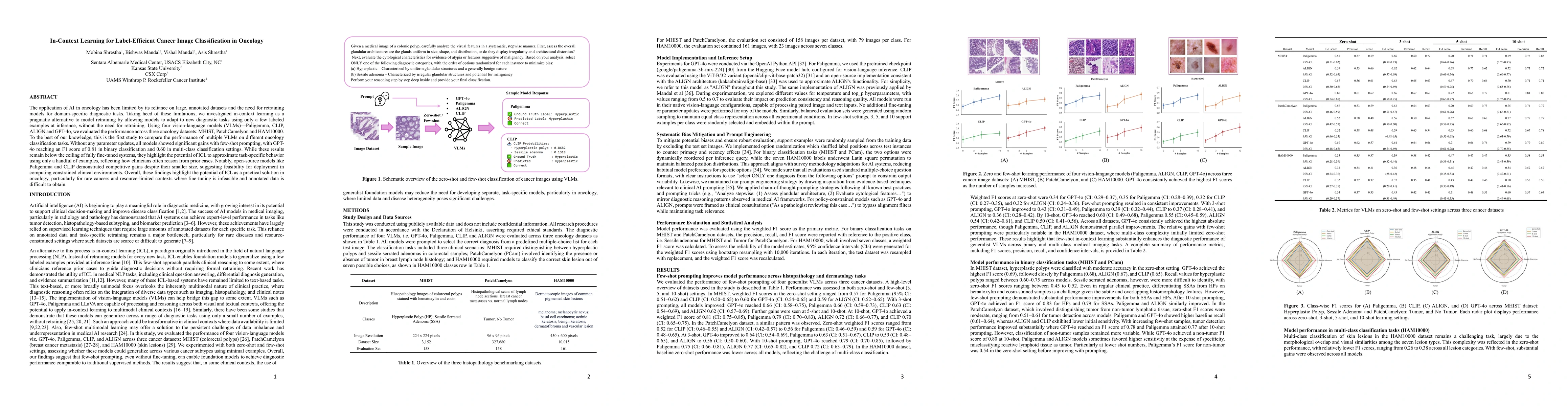 Thumbnail for In-Context Learning for Label-Efficient Cancer Image Classification in
  Oncology