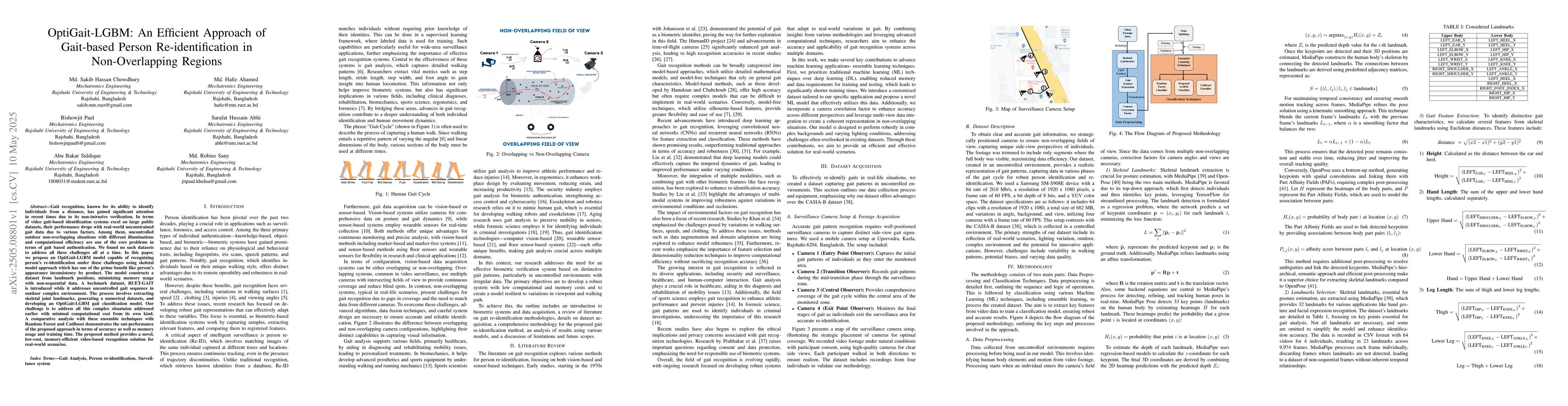 Thumbnail for OptiGait-LGBM: An Efficient Approach of Gait-based Person
  Re-identification in Non-Overlapping Regions