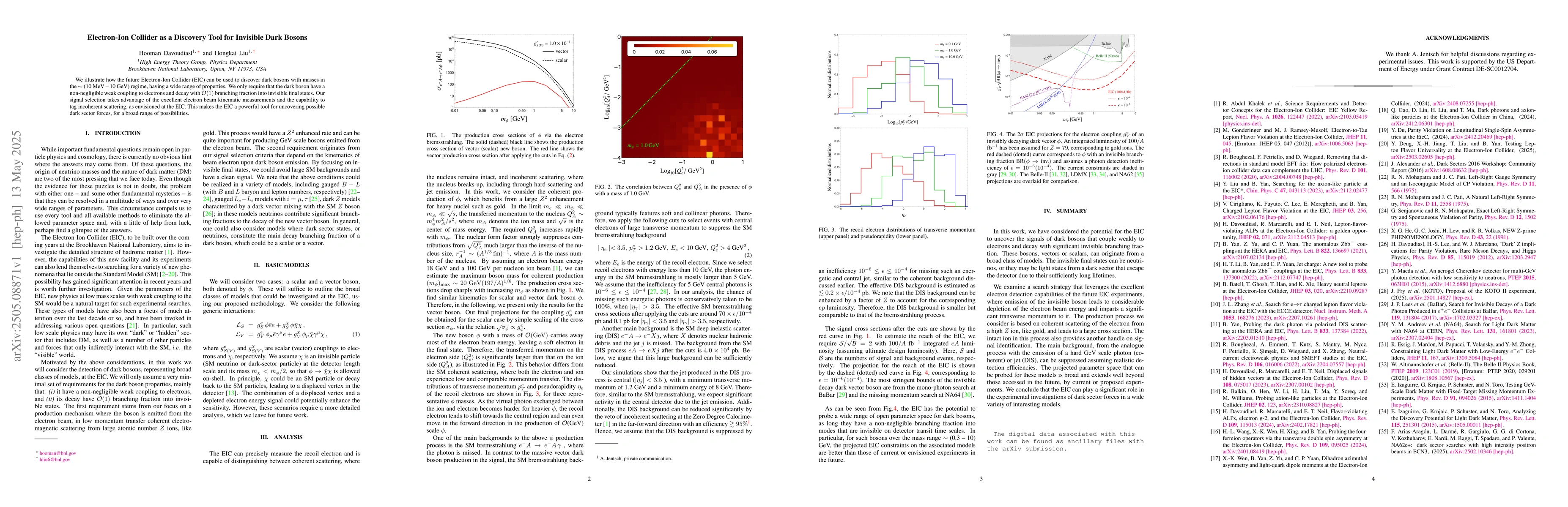 Thumbnail for Electron-Ion Collider as a Discovery Tool for Invisible Dark Bosons