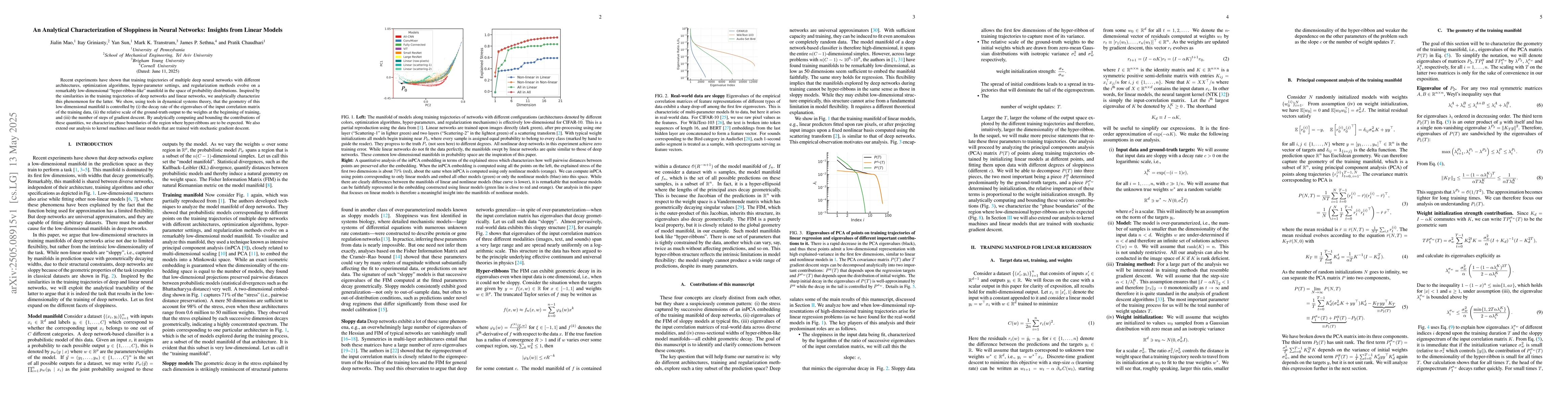 Thumbnail for An Analytical Characterization of Sloppiness in Neural Networks:
  Insights from Linear Models