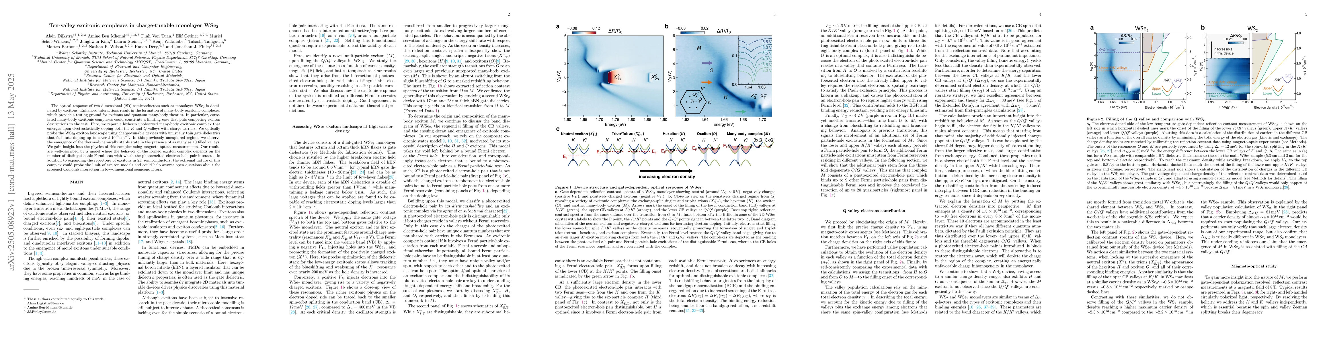 Thumbnail for Ten-valley excitonic complexes in charge-tunable monolayer WSe$_2$
