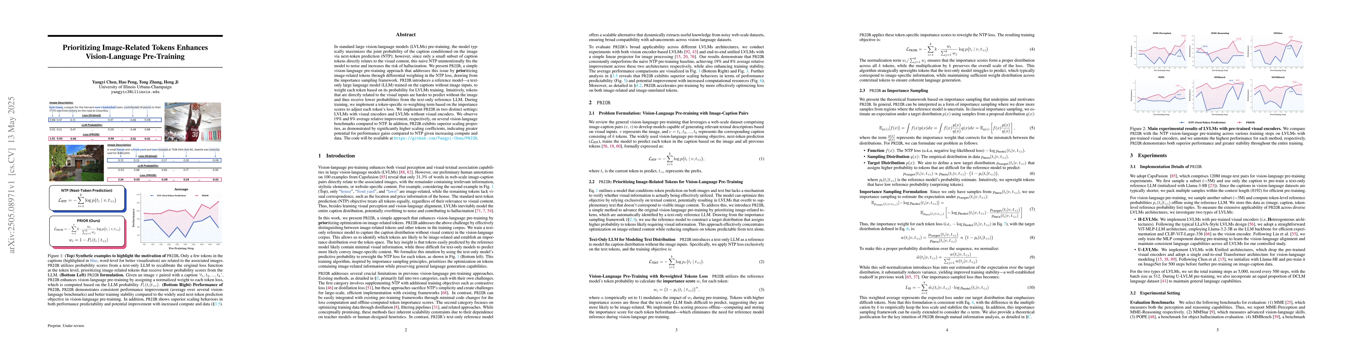 Thumbnail for Prioritizing Image-Related Tokens Enhances Vision-Language Pre-Training