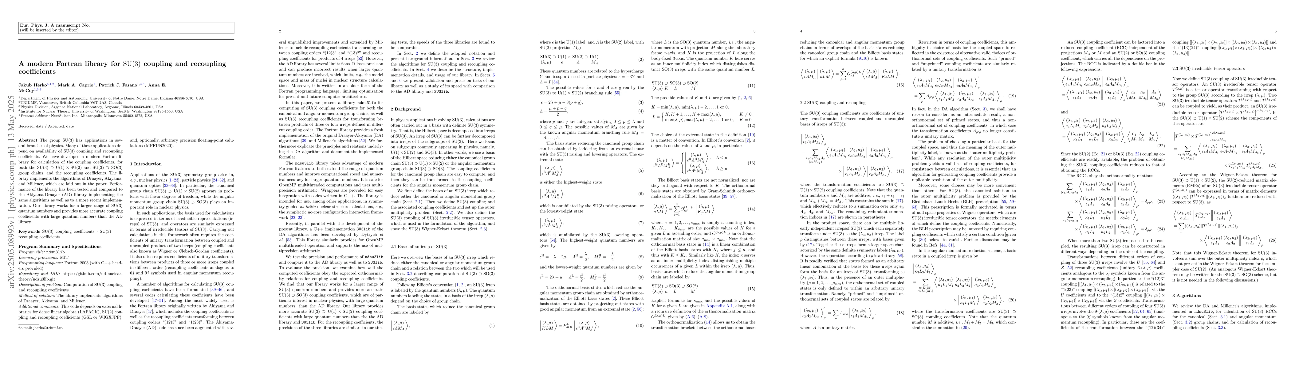 Thumbnail for A modern Fortran library for SU(3) coupling and recoupling coefficients