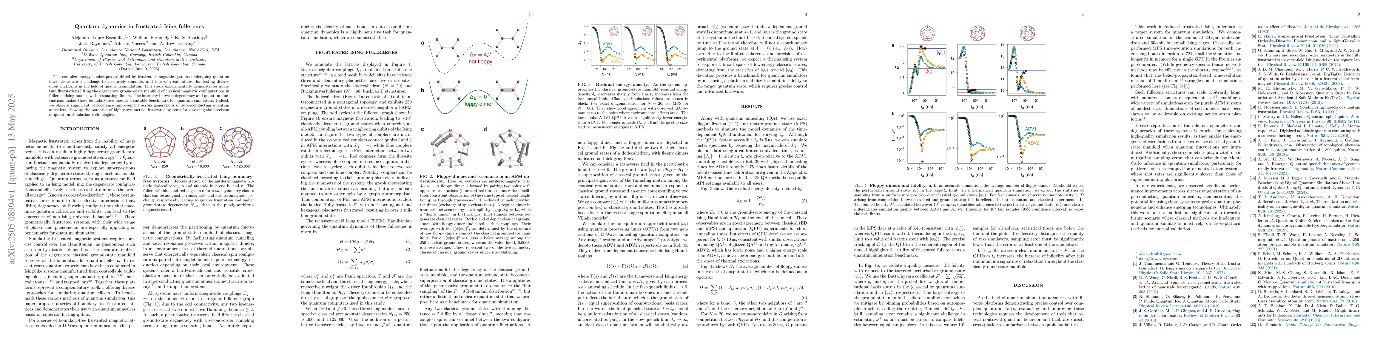 Thumbnail for Quantum dynamics in frustrated Ising fullerenes
