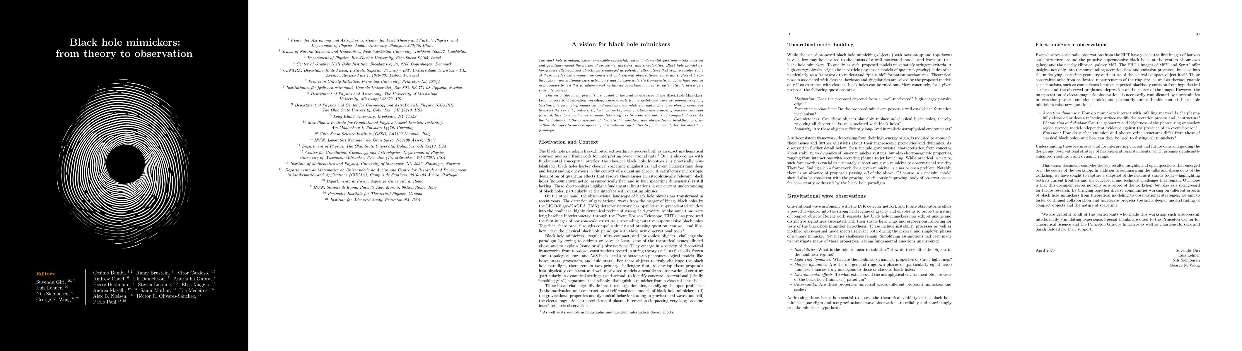 Thumbnail for Black hole mimickers: from theory to observation