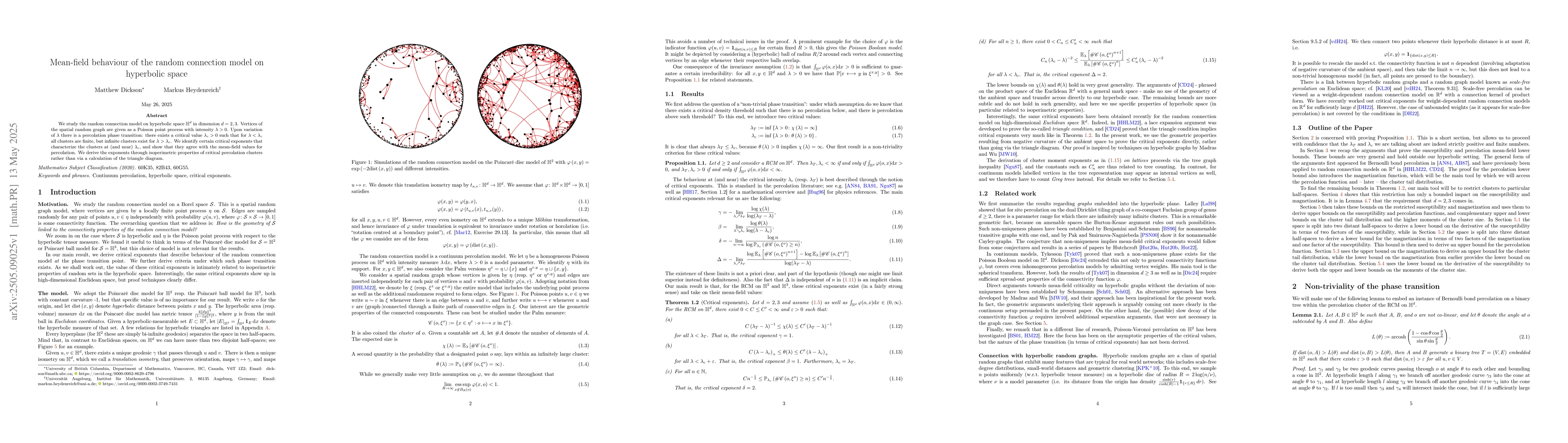 Thumbnail for Mean-field behaviour of the random connection model on hyperbolic space
