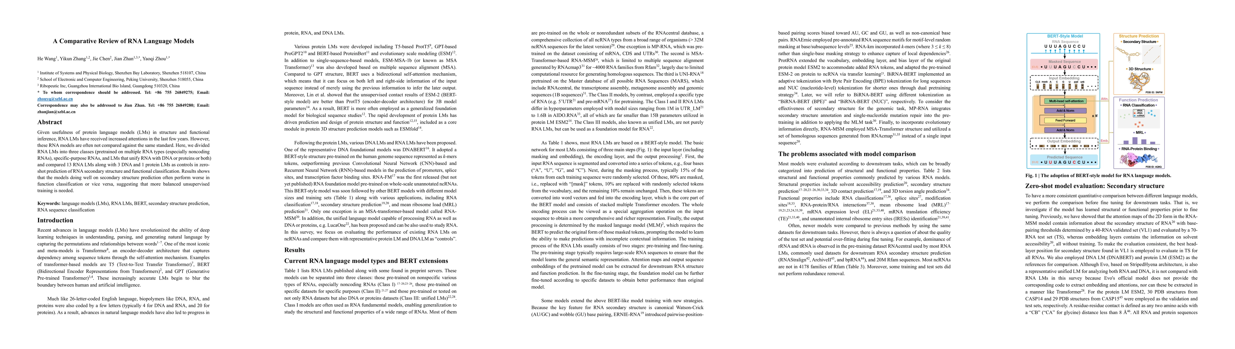 Thumbnail for A Comparative Review of RNA Language Models