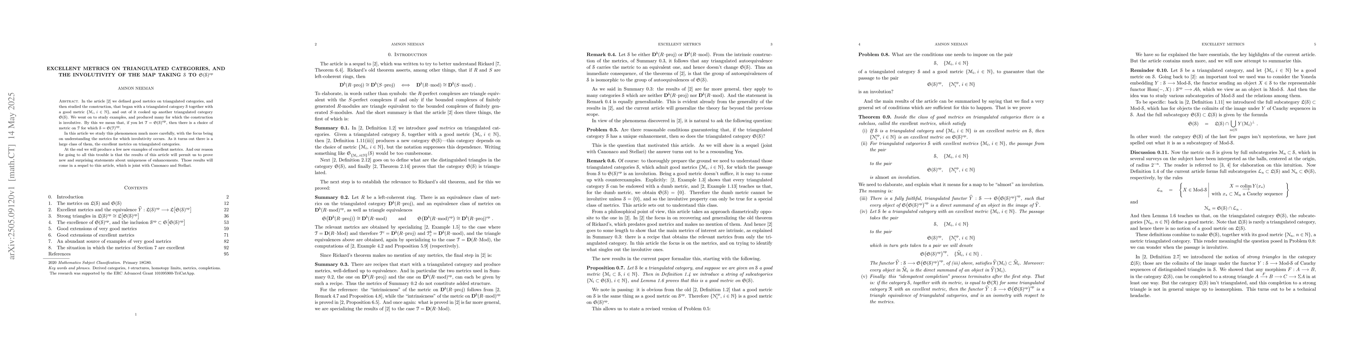 Thumbnail for Excellent metrics on triangulated categories, and the involutivity of
  the map taking $\mathcal{S}$ to $\mathfrak{S}({\mathcal{S})^{\mathrm{op}}}$