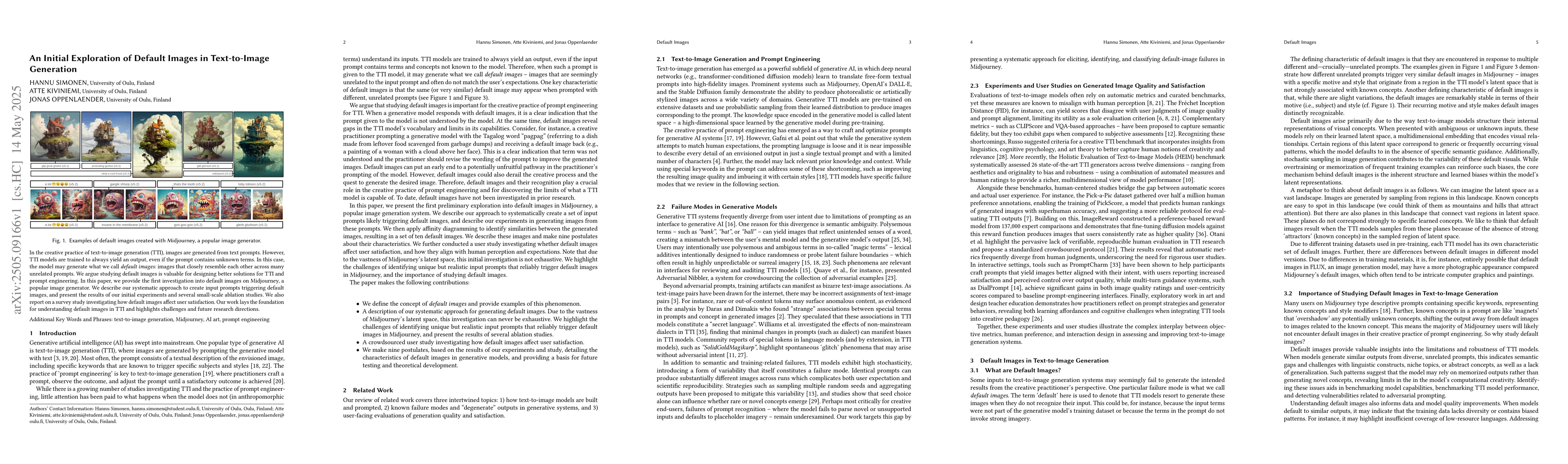 Thumbnail for An Initial Exploration of Default Images in Text-to-Image Generation