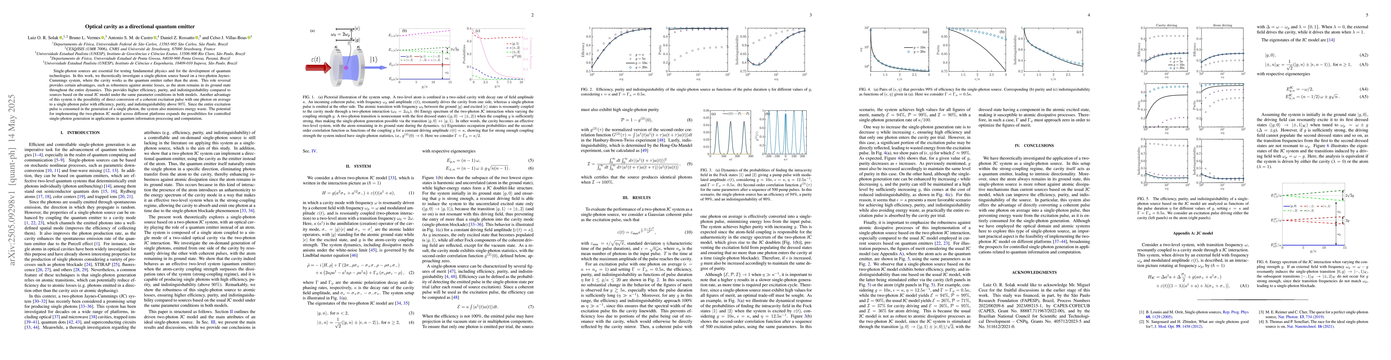 Thumbnail for Optical cavity as a directional quantum emitter