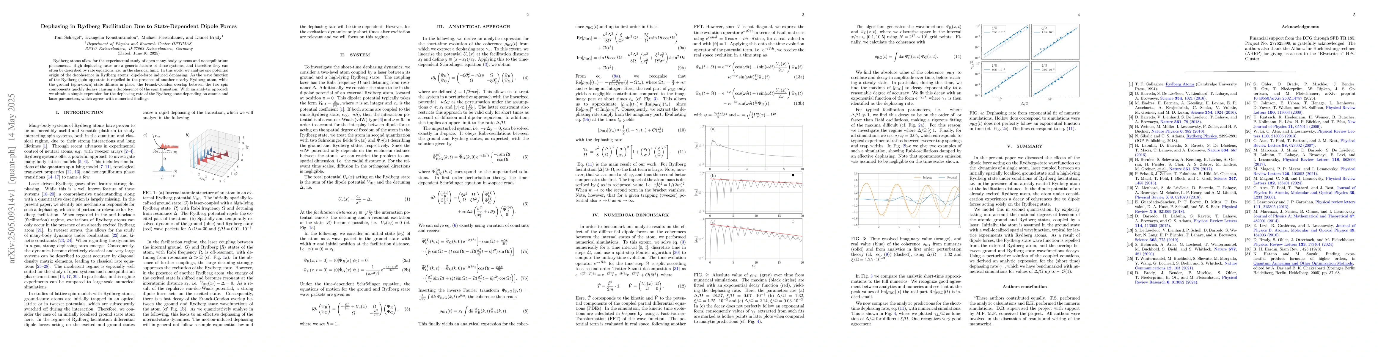 Thumbnail for Dephasing in Rydberg Facilitation Due to State-Dependent Dipole Forces