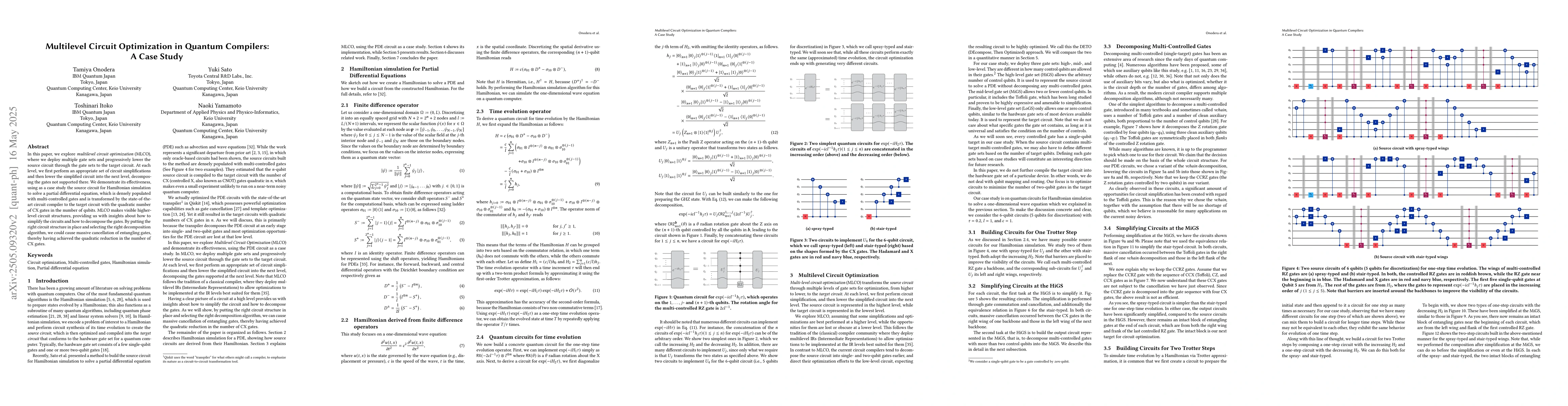 Thumbnail for Multilevel Circuit Optimization in Quantum Compilers: A Case Study