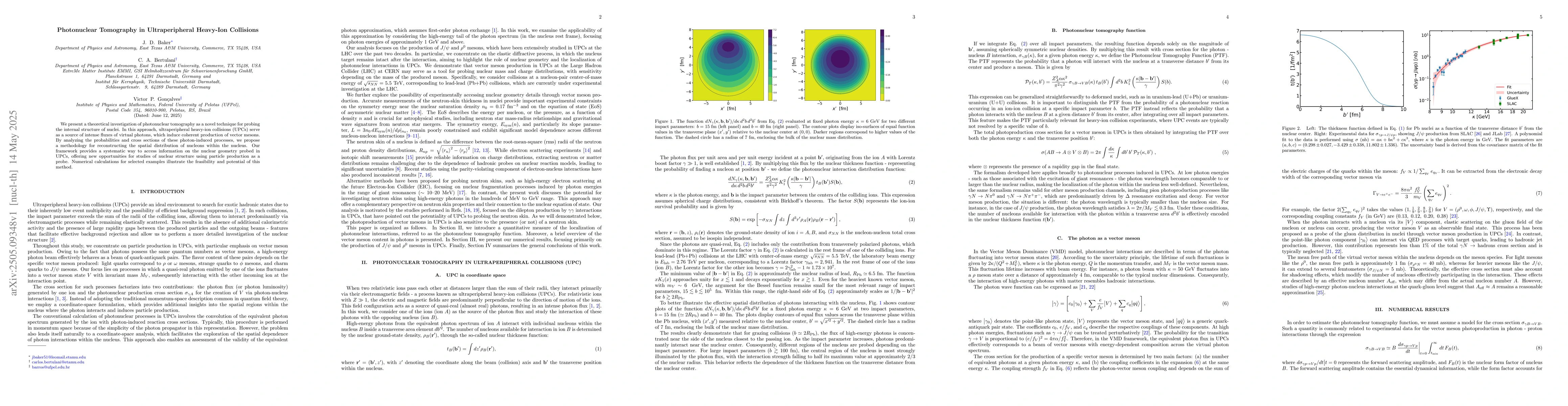 Thumbnail for Photonuclear Tomography in Ultraperipheral Heavy-Ion Collisions