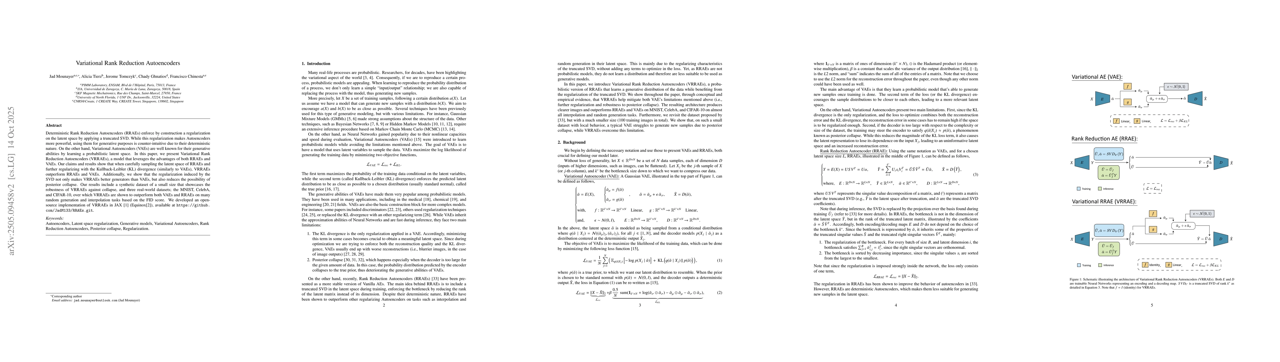 Thumbnail for Variational Rank Reduction Autoencoders
